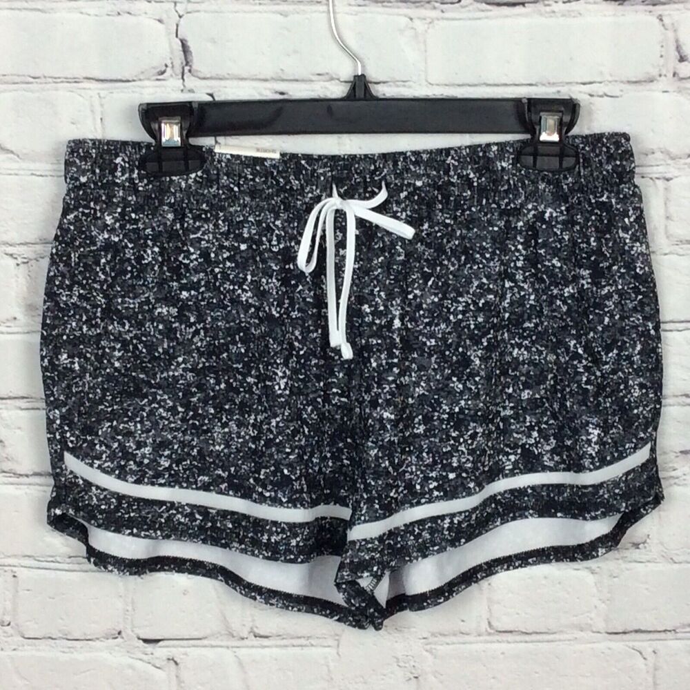 Authentic American Heritage Women’s Size L SO Shortie Running Shorts Black/White